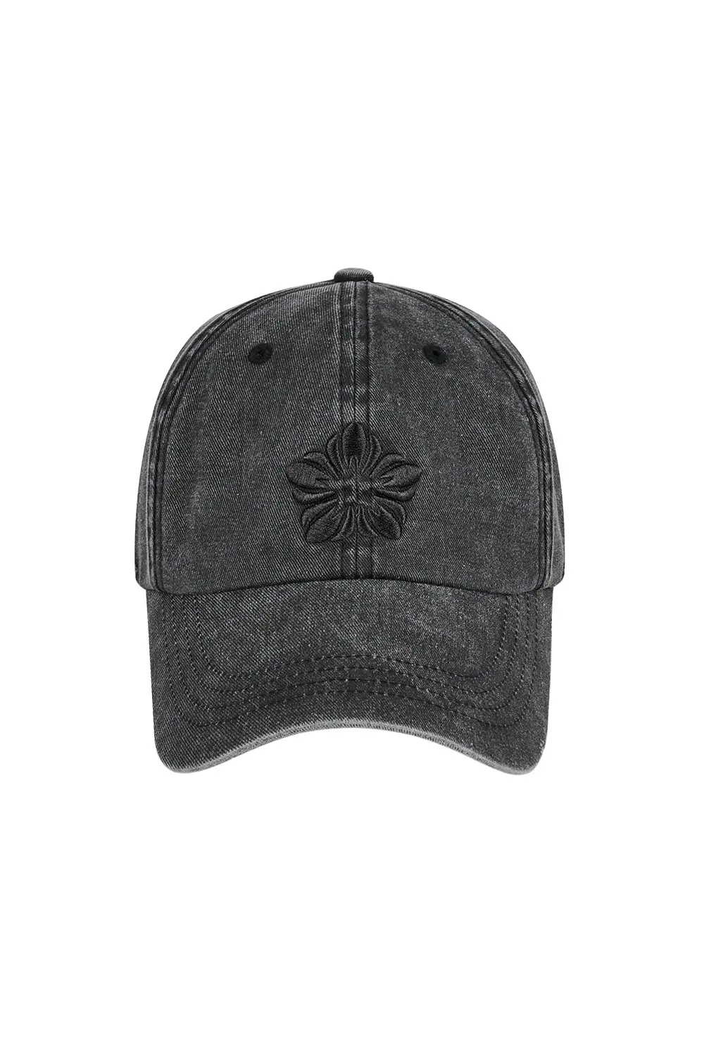 [Runway] MUGUNG Embroidery Pigment Ball Cap (Charcoal)