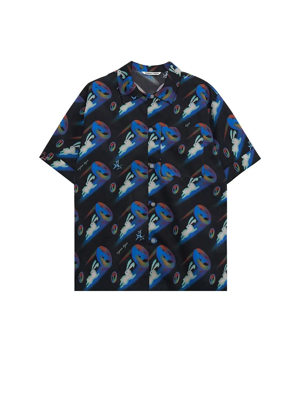 Organic Print Shirt Black