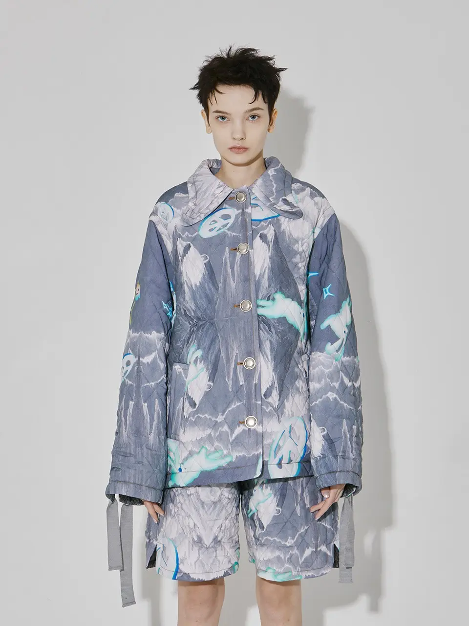 Printed Padded Haas Jumper
