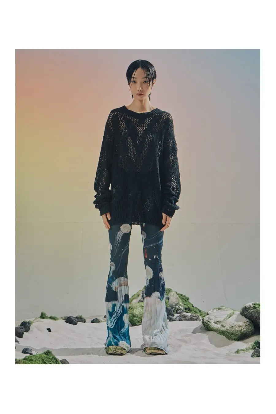 Solid Net Knit (Black)