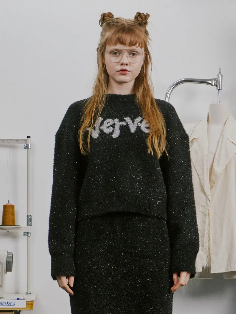 VERVE Round Metal Knit (Black)