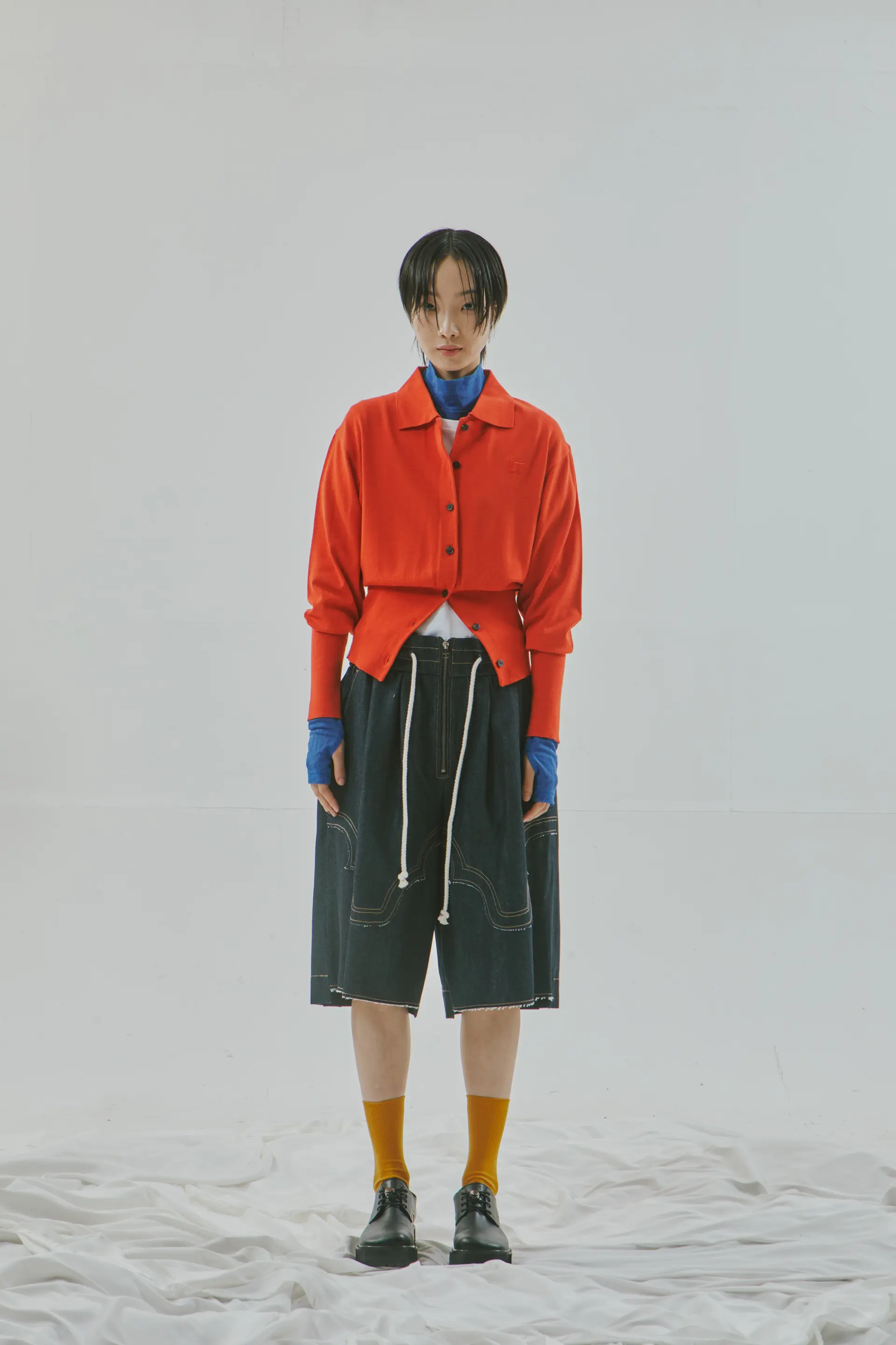 Collar Cardigan (Red)