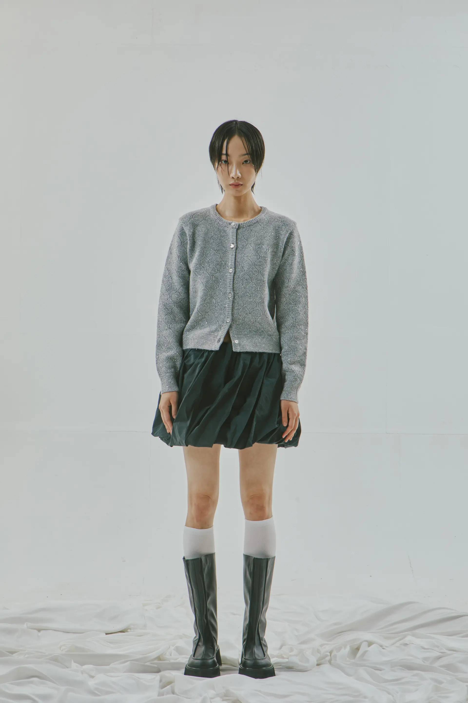 Sequins Cardigan (Grey)