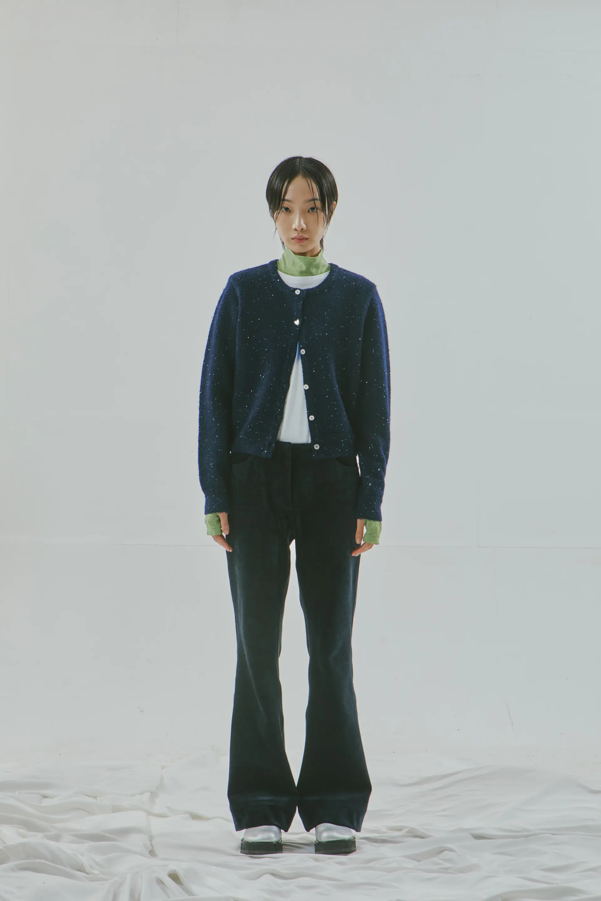 Sequins Cardigan (Navy)