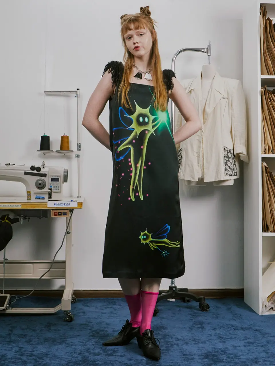 Fur String Dress