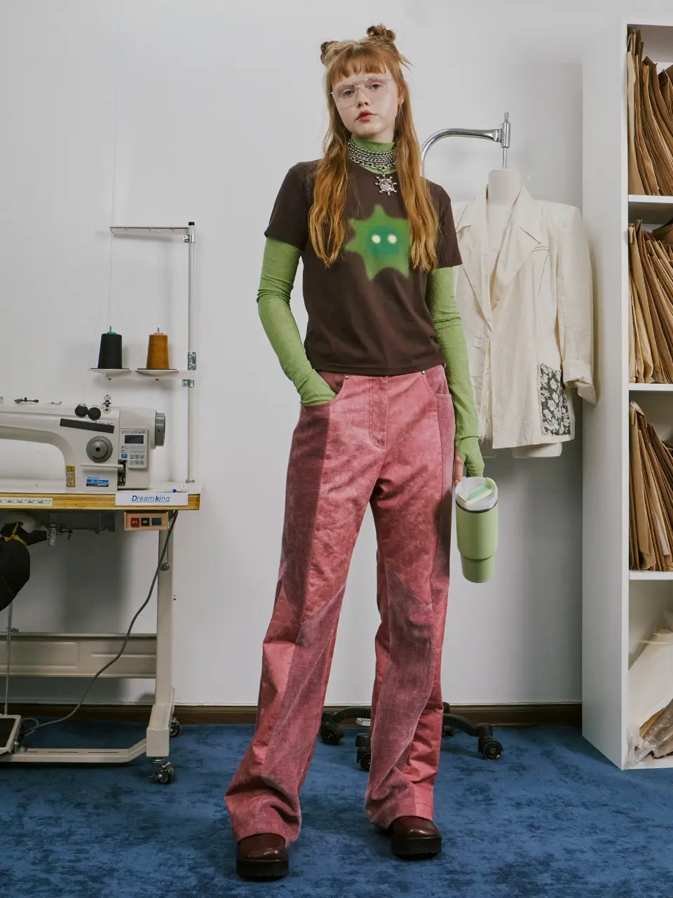 Patchwork Pants (Pink)