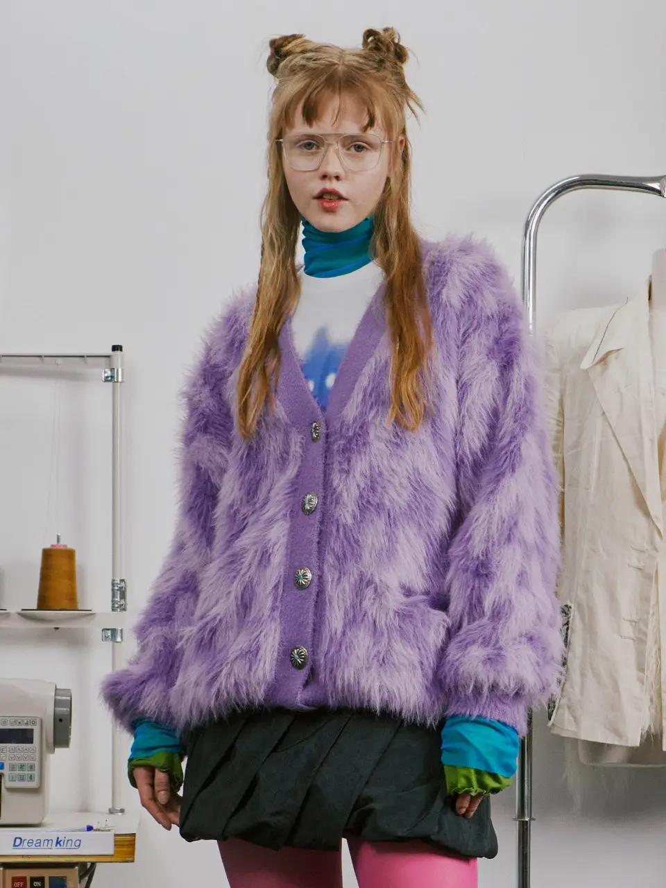 VT Knit Cardigan (Purple)