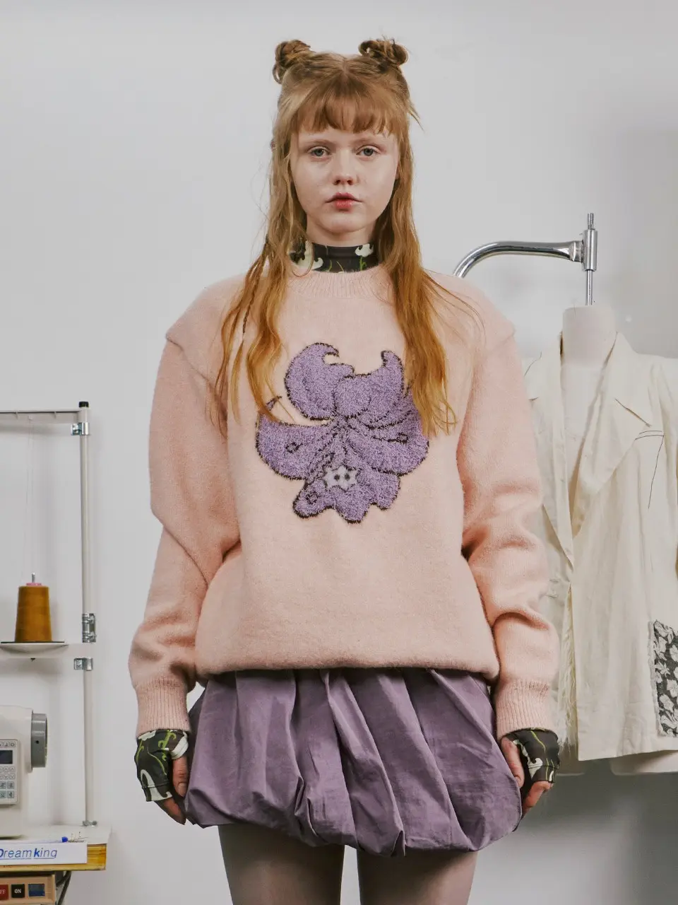 Flower Point Knit (Pink)