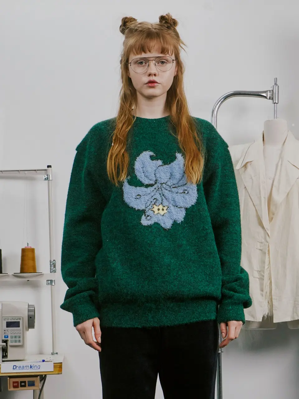 Flower Point Knit (Green)