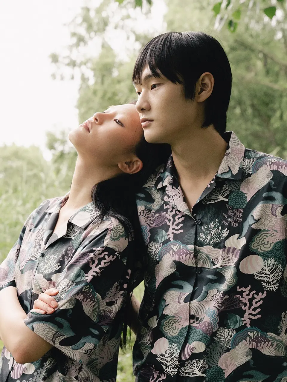 Dolphin Print Shirt Deep Blue