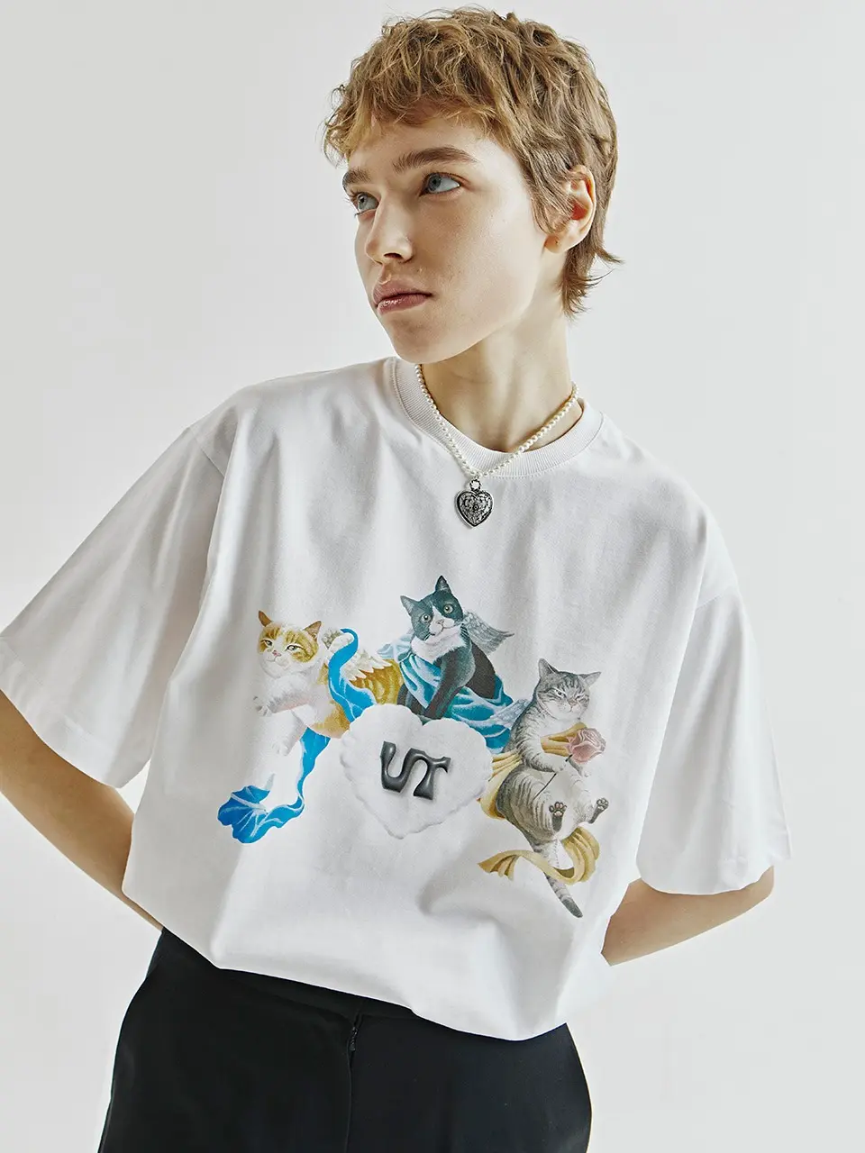 Cat Short-Sleeve T-Shirt White