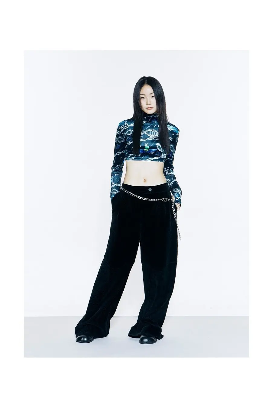 Corduroy Wide Pants Black