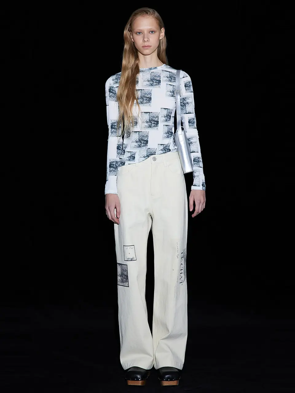 Waffle Straight Pants — Ivory