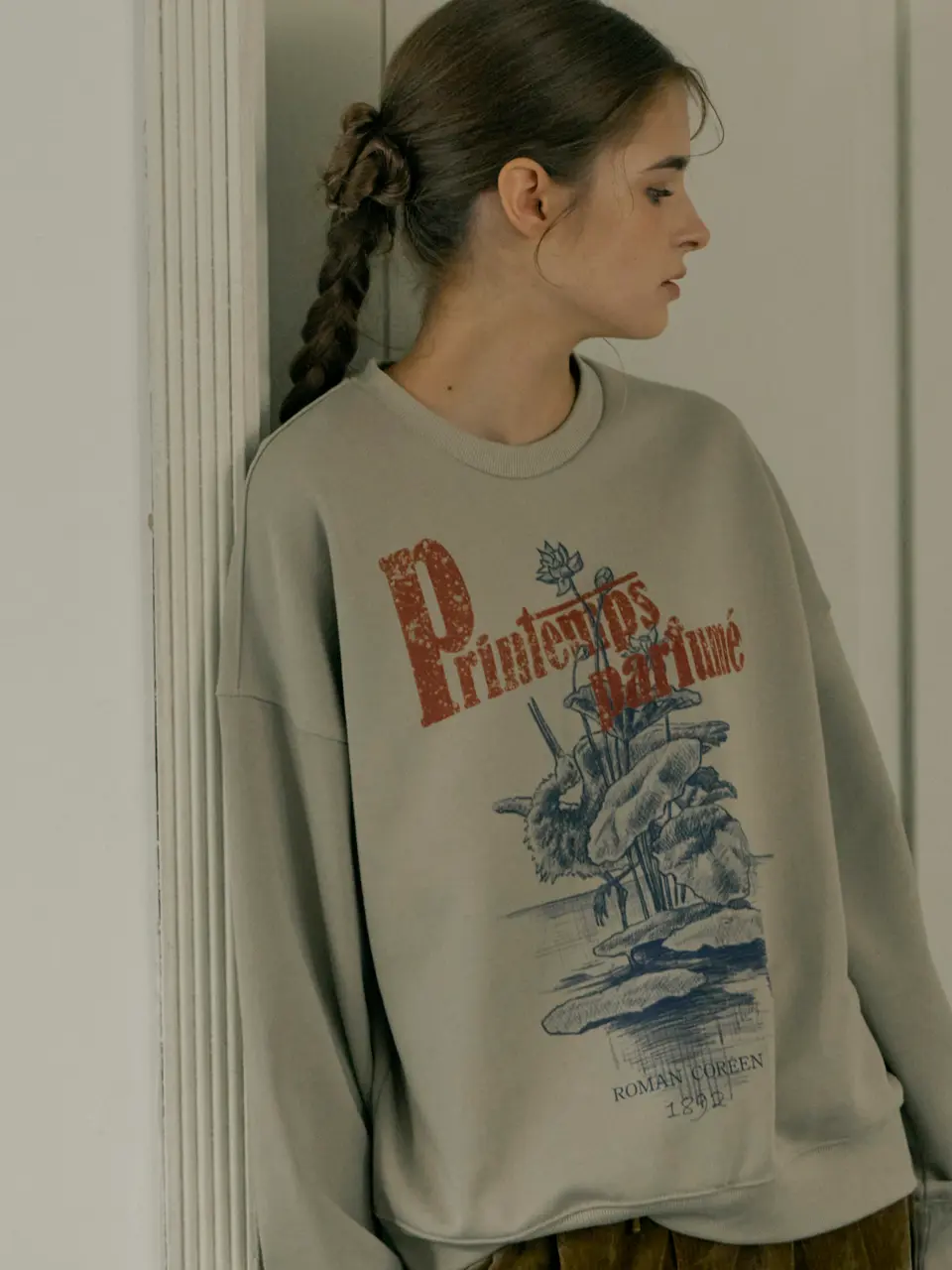 Printemps Parfume Sweatshirt (Grass Beige)