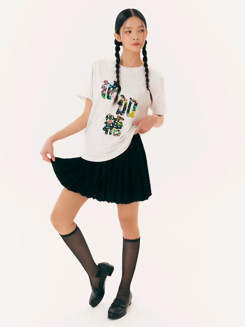 Balloon Mini Skirt (Black)