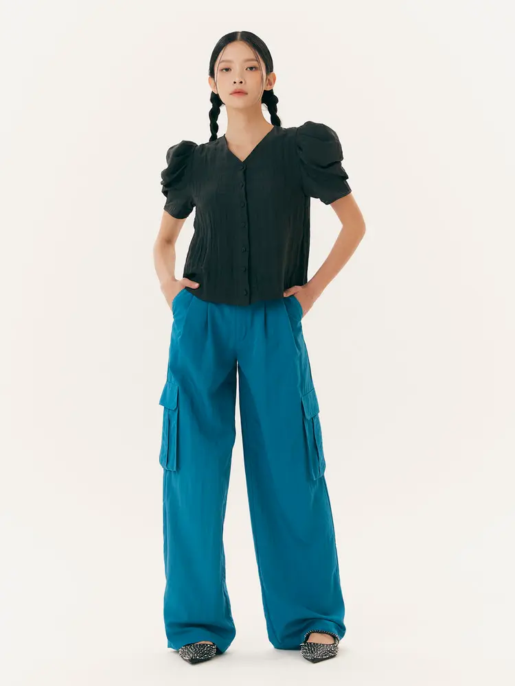 Turquoise Cargo Pants