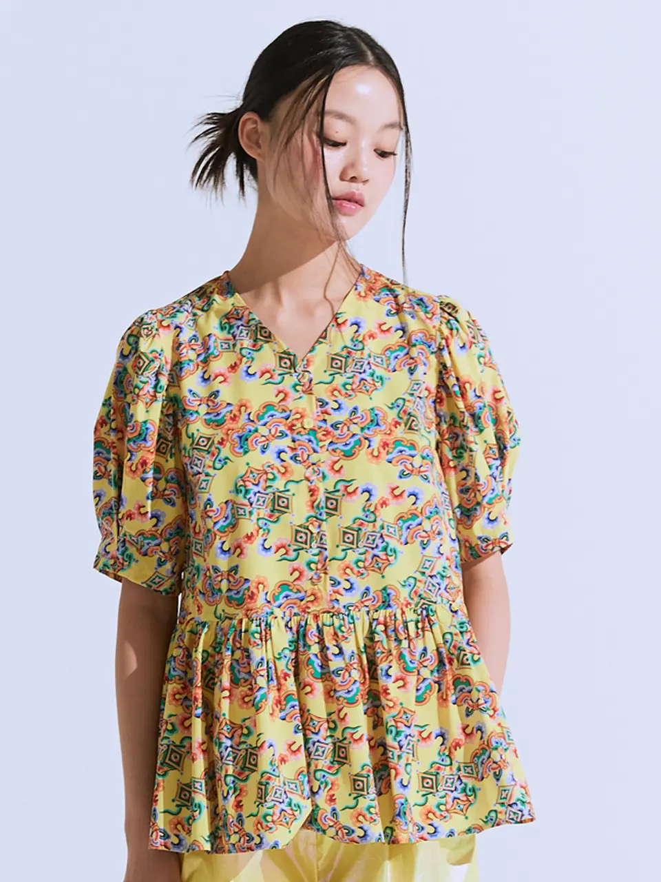 Chilbo Blouse (Lemon Yellow)