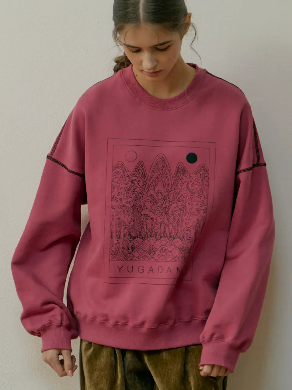Sun, Moon and Five Peaks Sweatshirt (Pink)