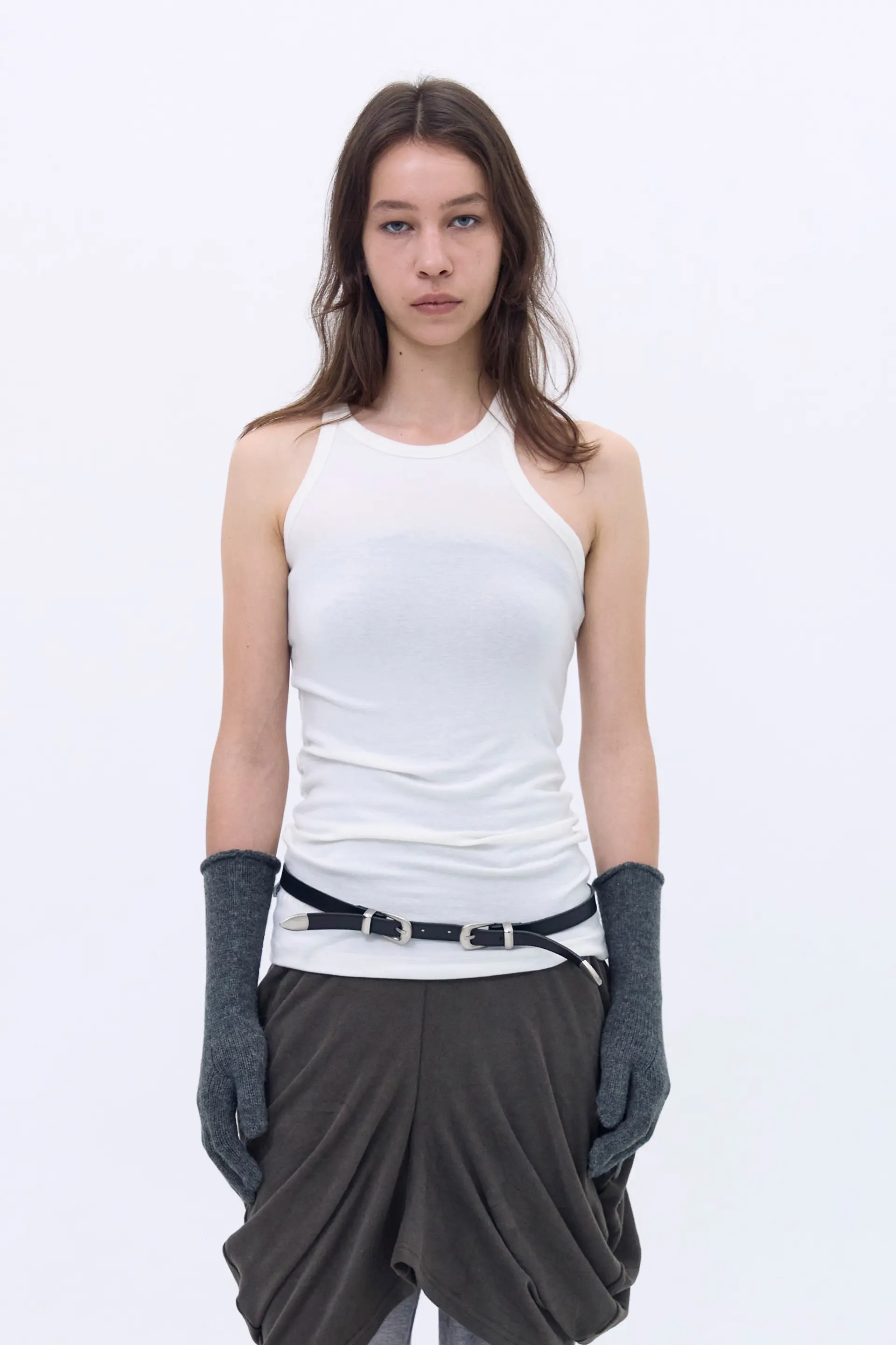 Back Unbalance Sleeveless (Ivory)