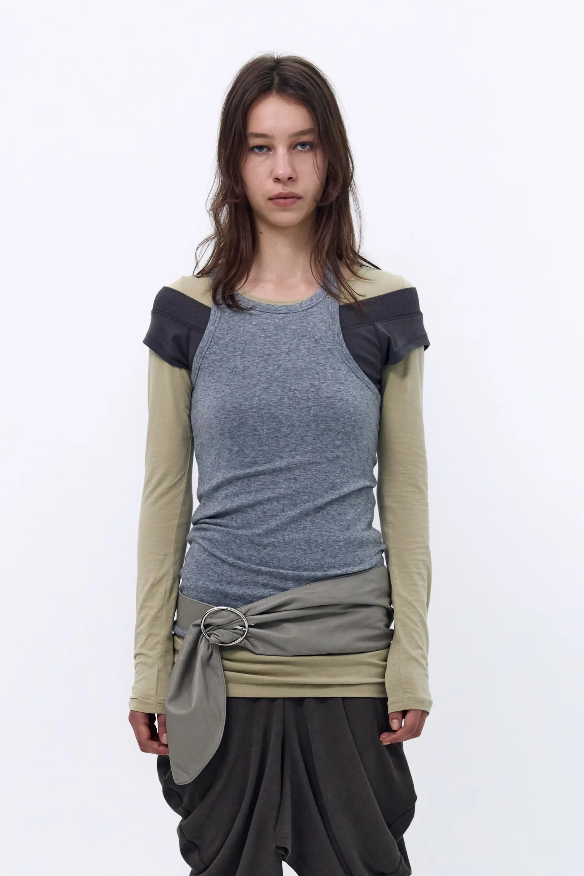 Back Unbalance Sleeveless (Gray)