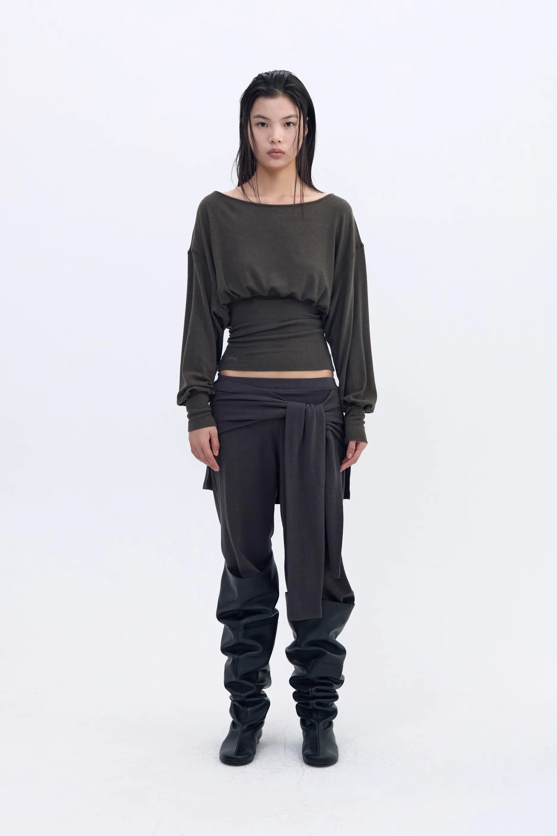 Tie Waist Pants (Charcoal)