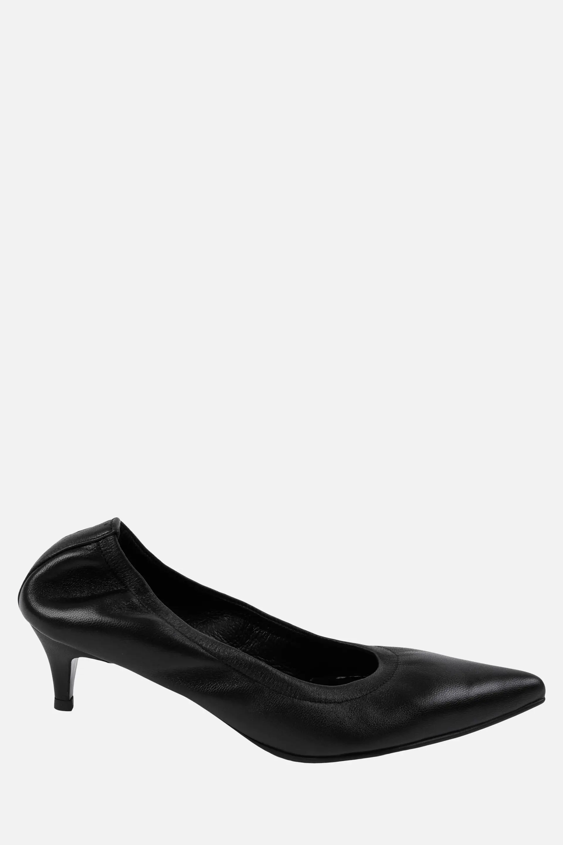 Ruched Kitten Heels (Black)