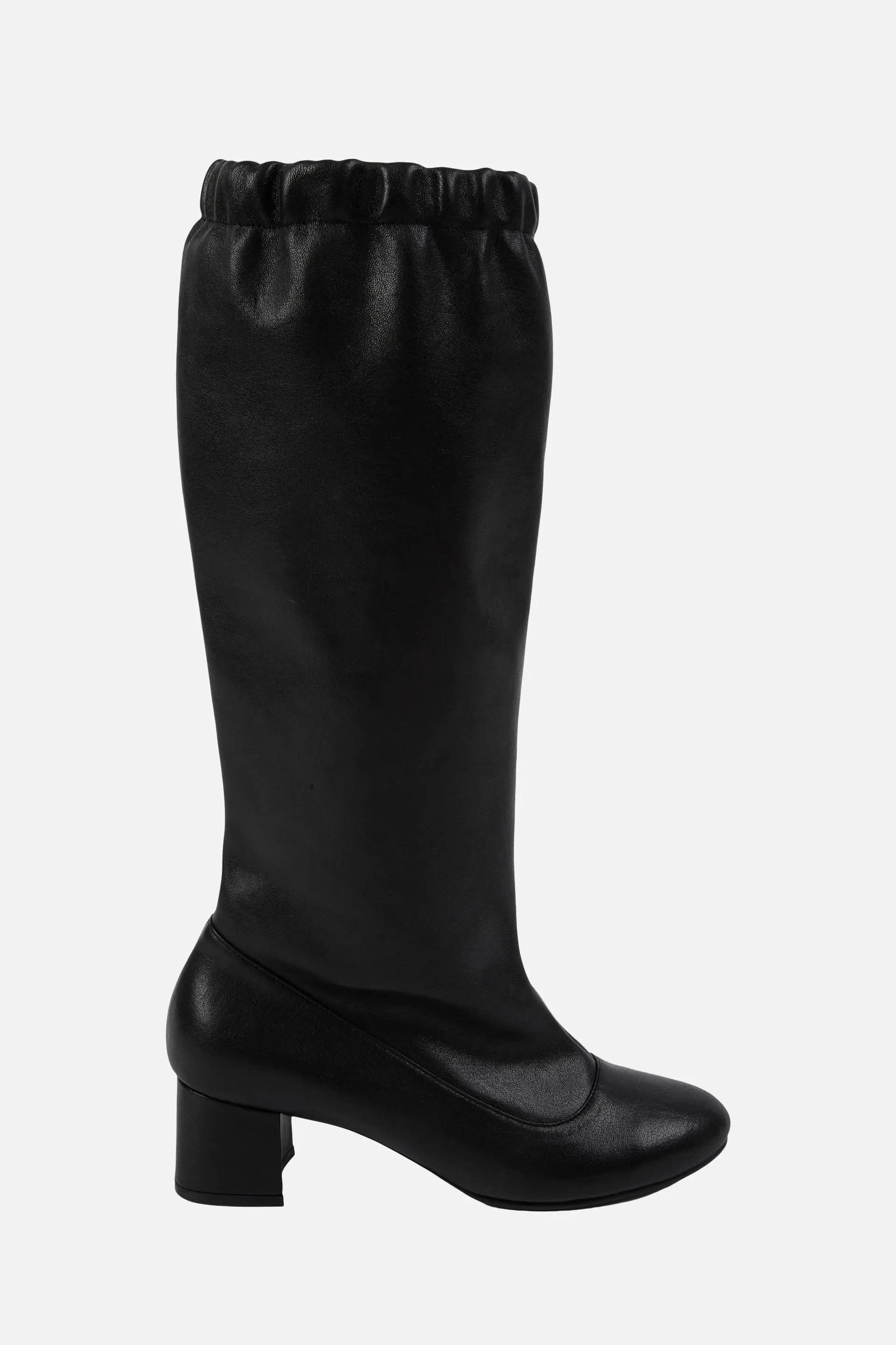 Slouch Shirring Boots (Black)