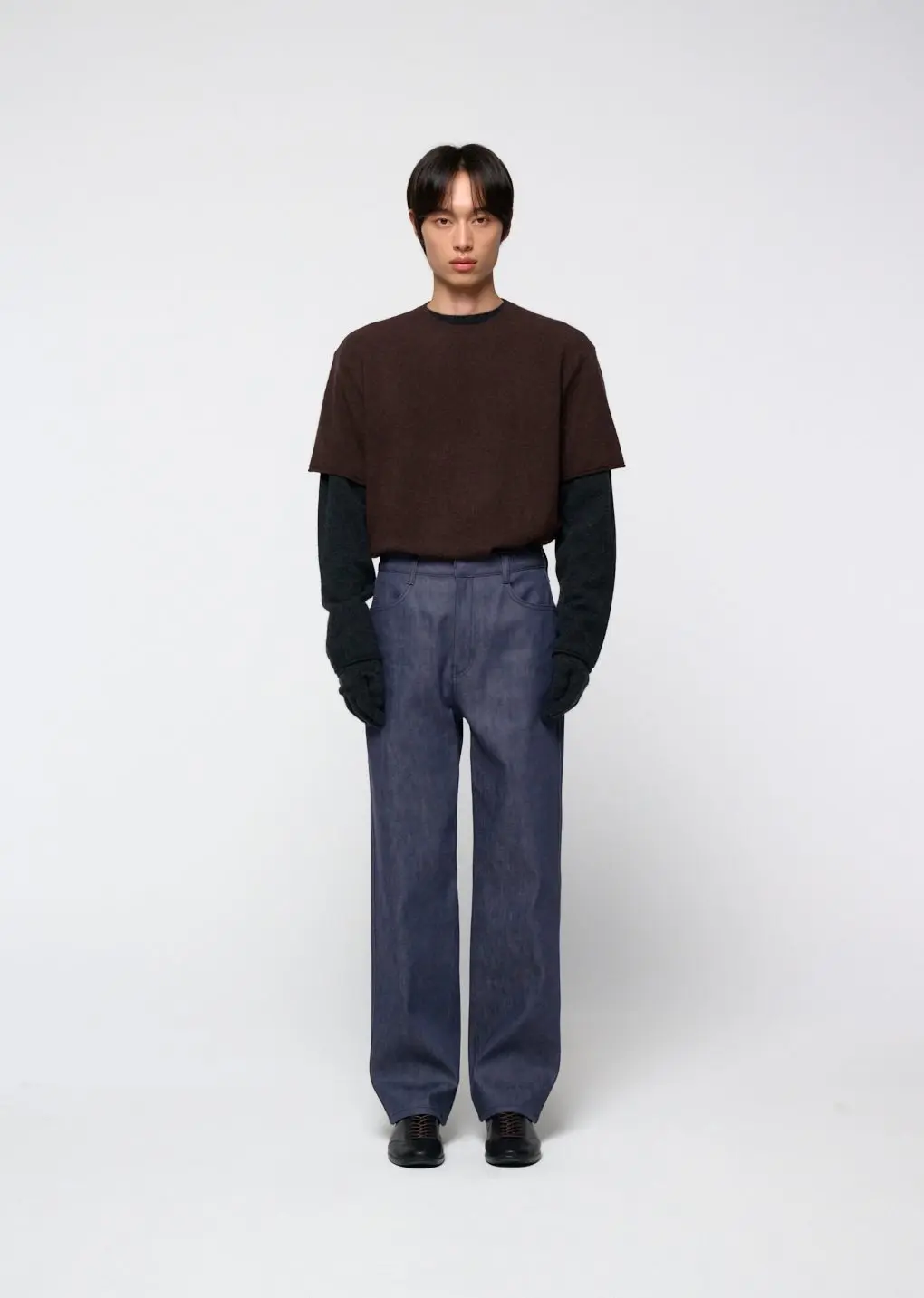 Men's colored straight fit denim, Blue
