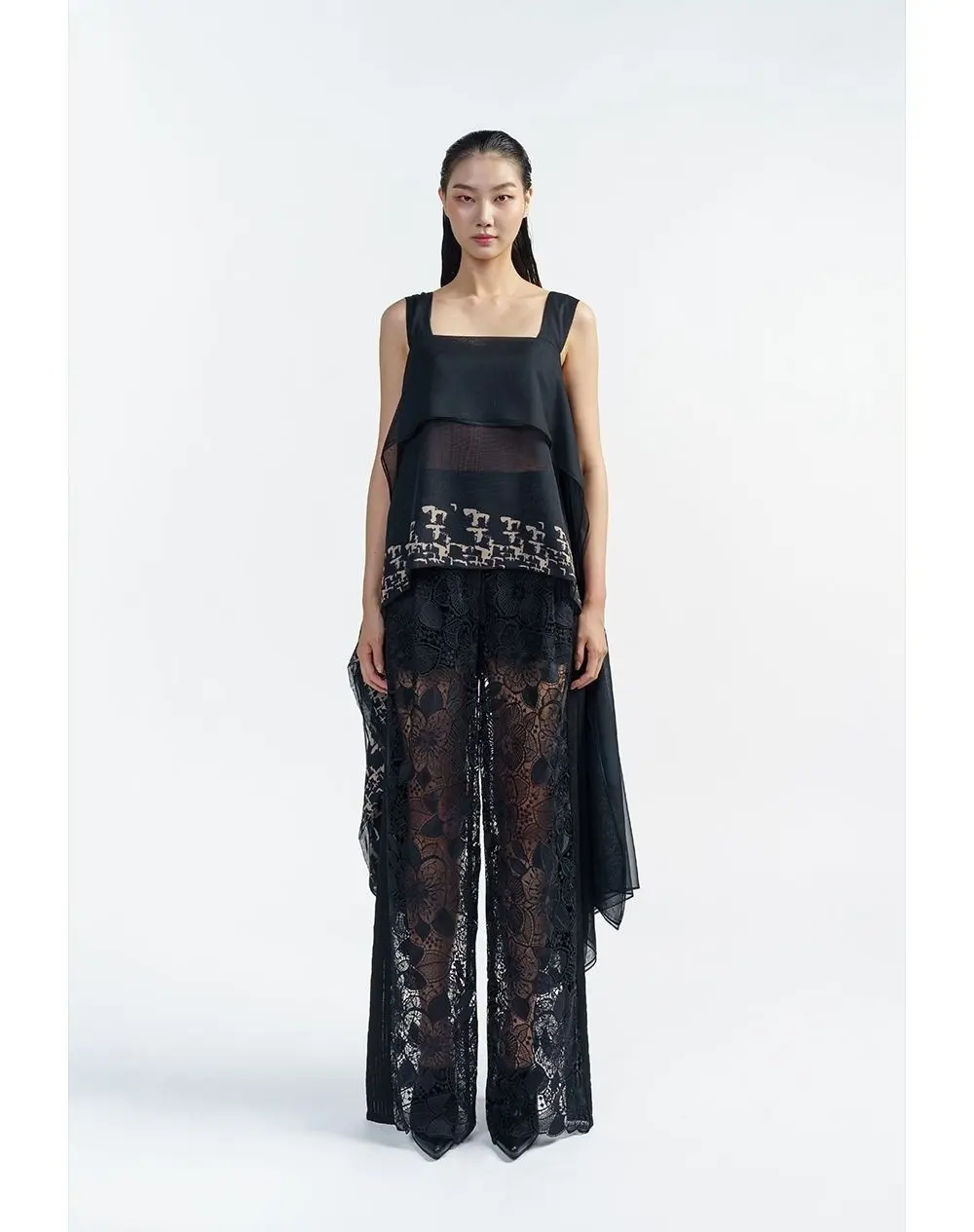 Black Lace Pants