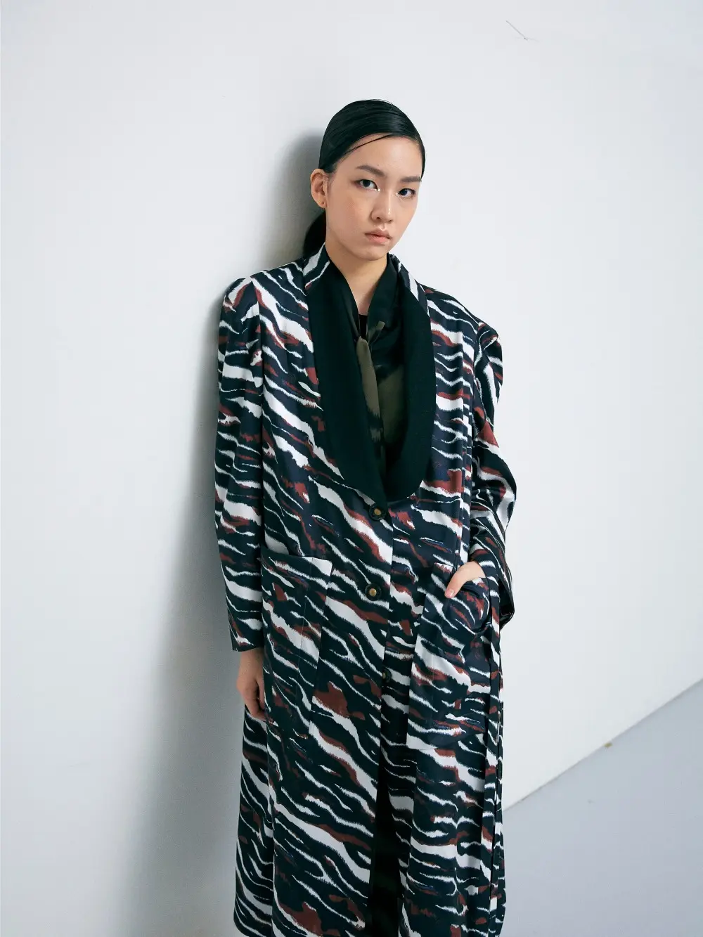 Optical Zebra Coat — Print
