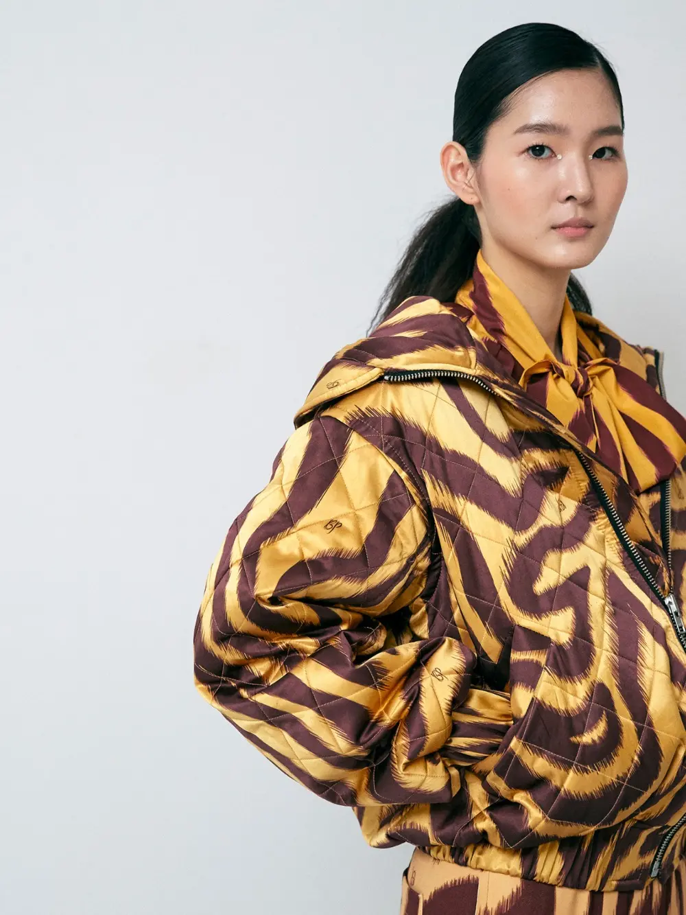 Silk Zebra Quilted Jumper
