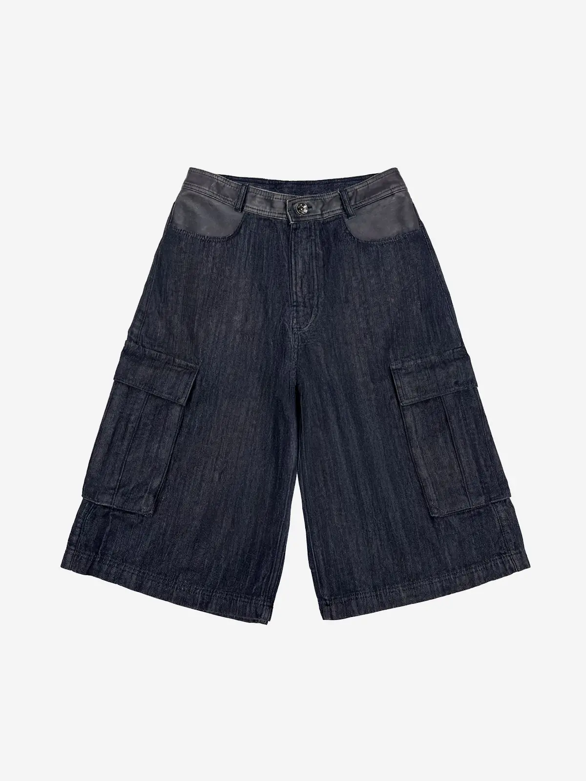 Utility Leather-Trim Bermuda Pants