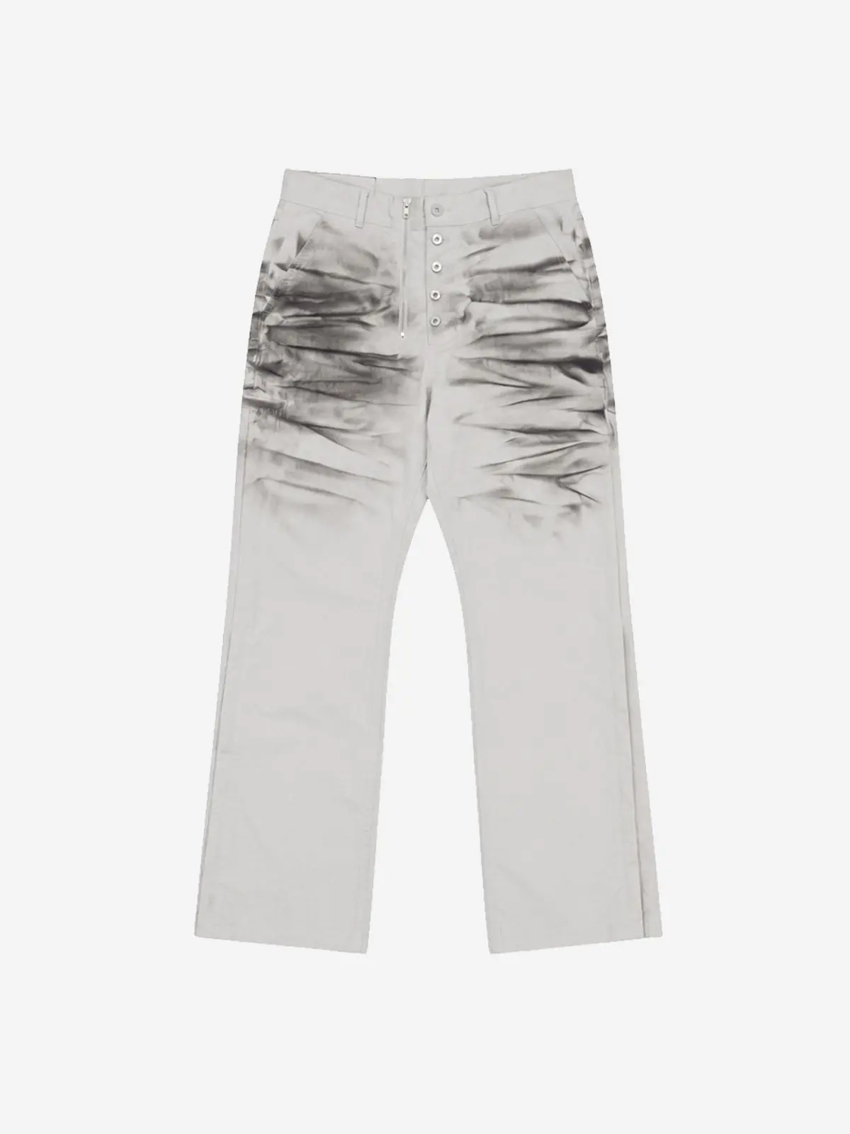 Spray Washed Semi-Flare Pants Beige