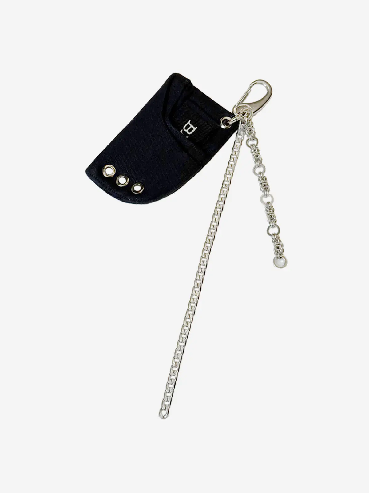 Eyelet Pouch Double Chain Key Ring