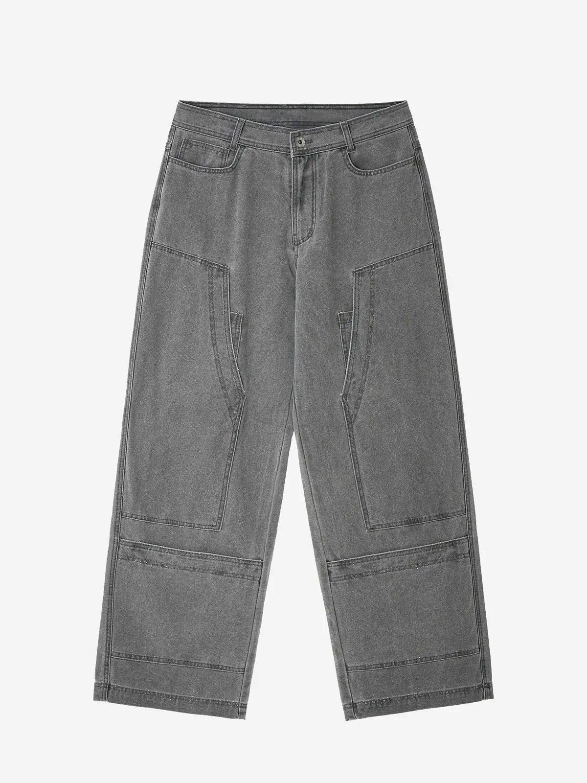 Dyed Multi Cargo Carpenter Pants Light Grey