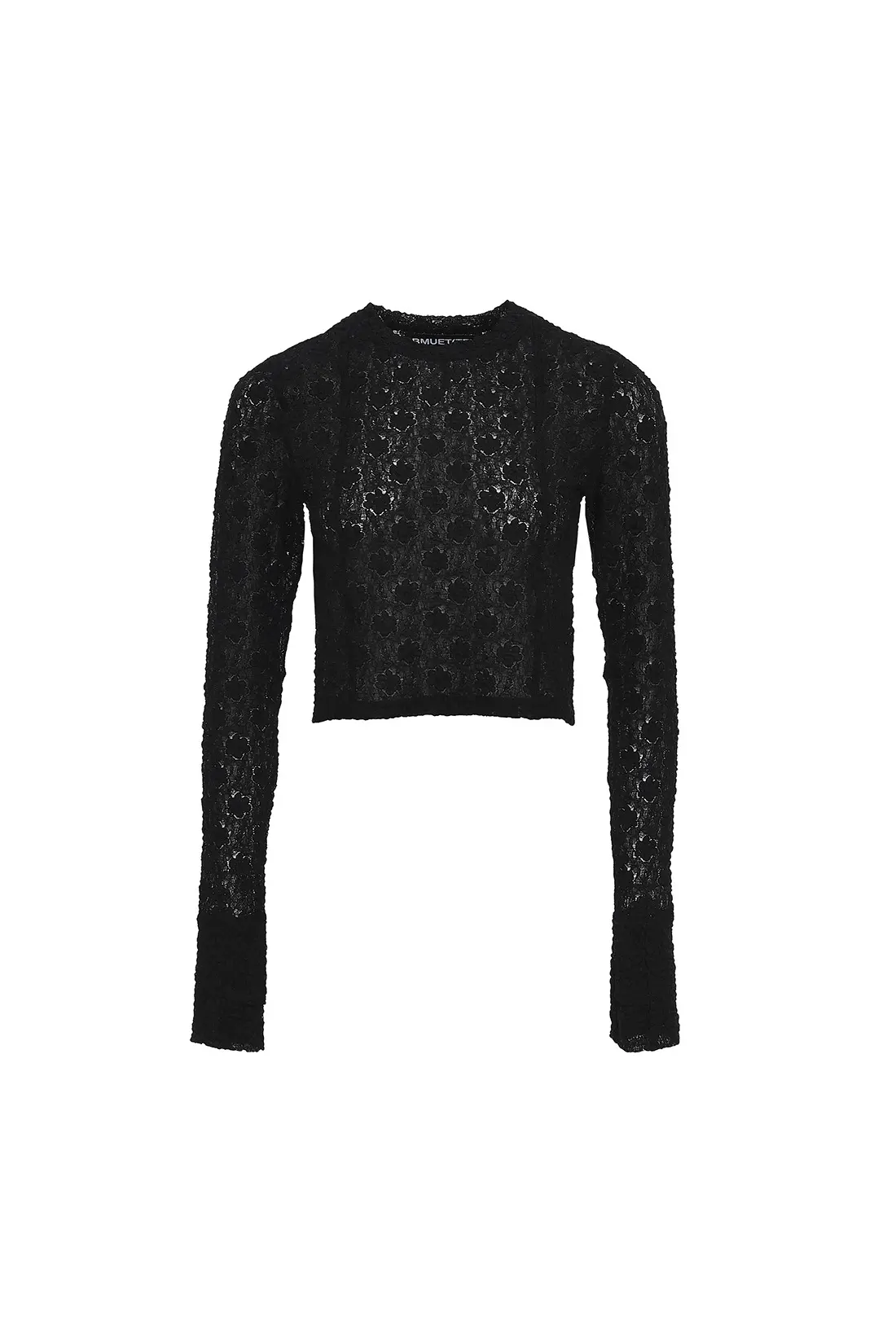Flower Lace Top Black