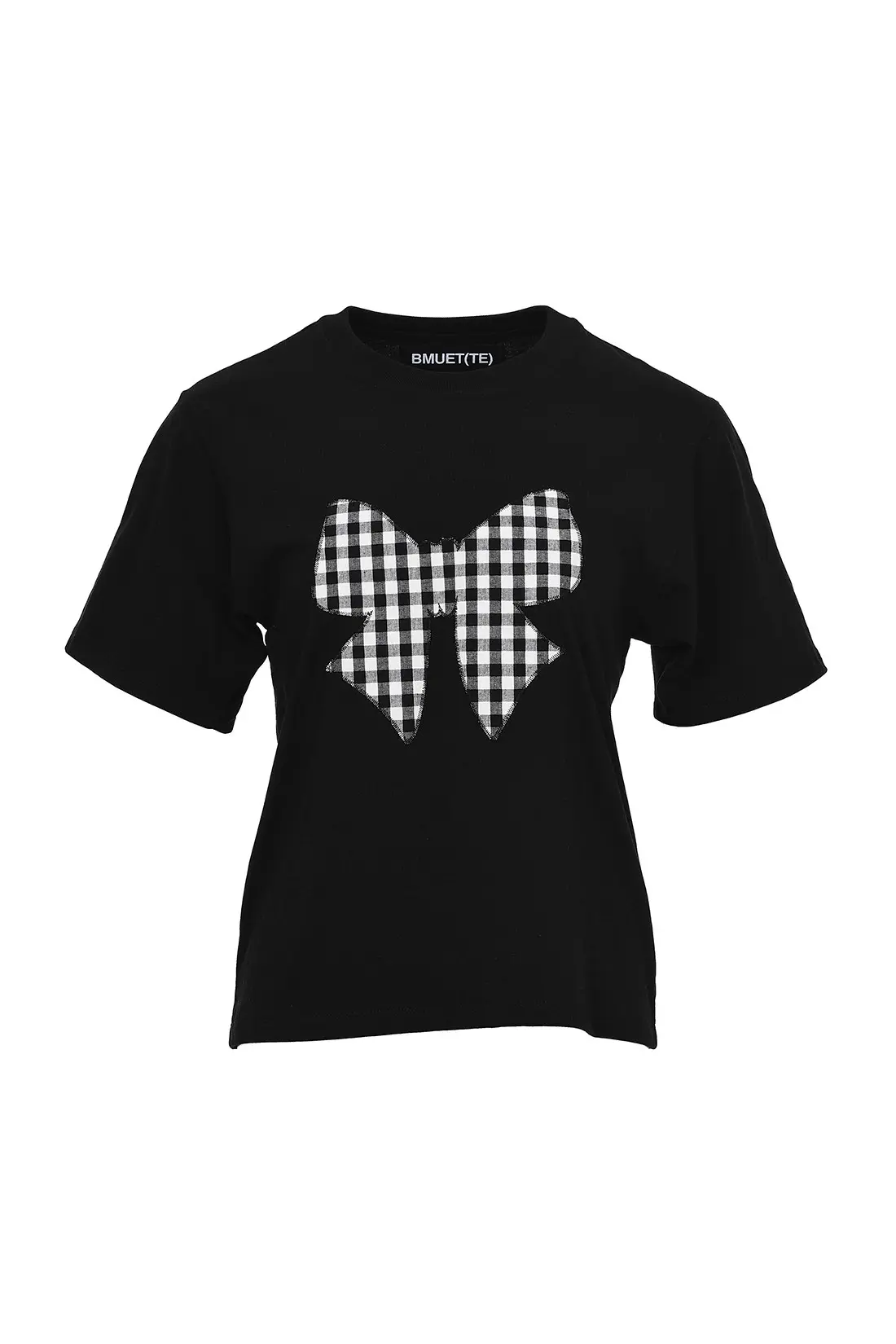 Appliqué Logo Embroidery T-Shirt Black