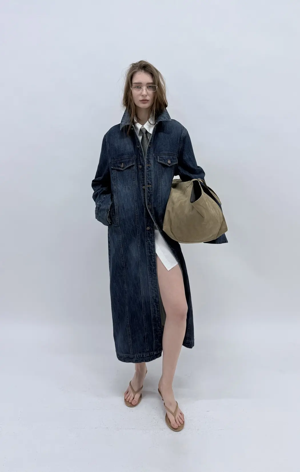 Denim Mac Coat