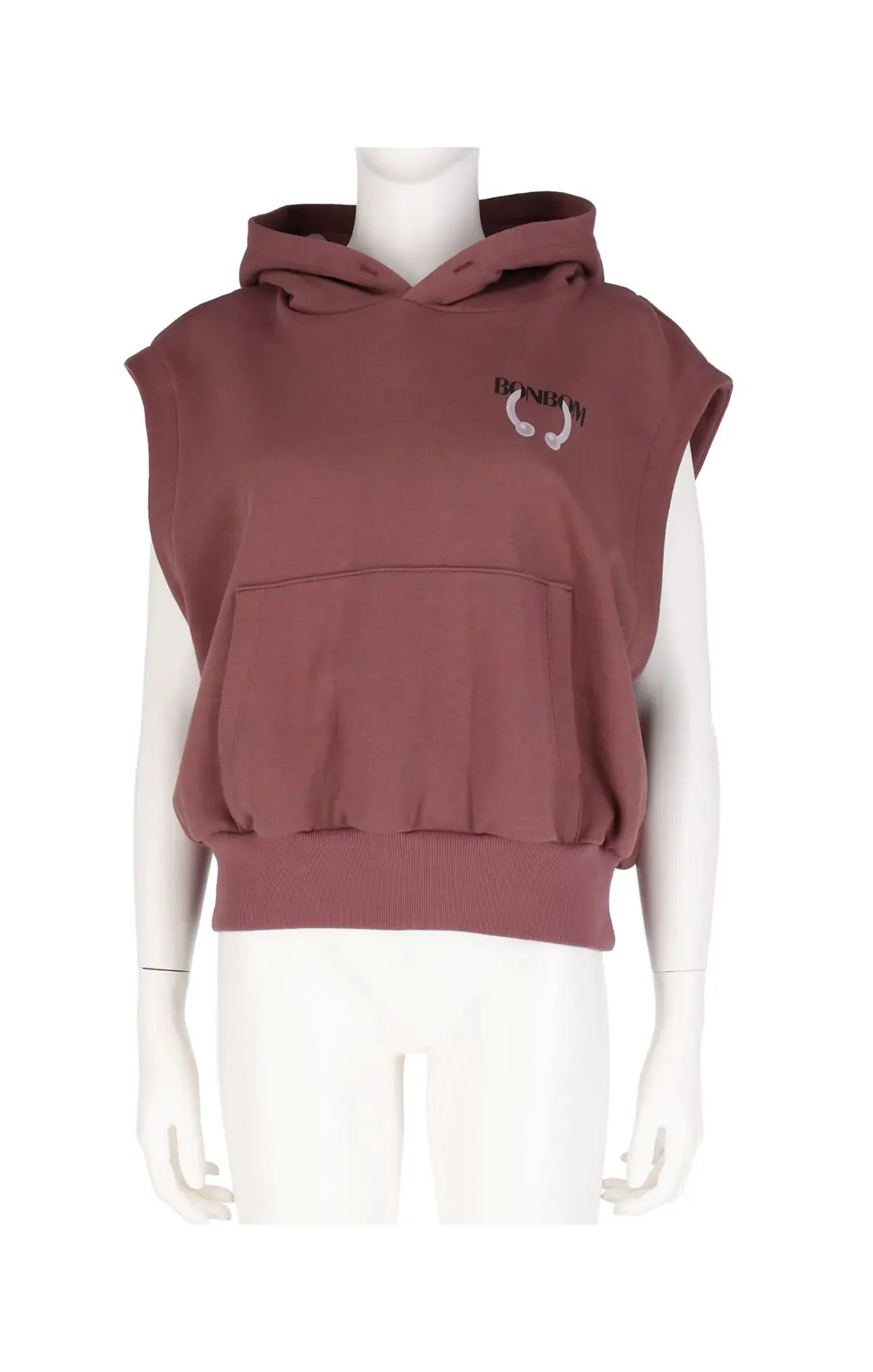 Piercing Logo Sleeveless Hoodie