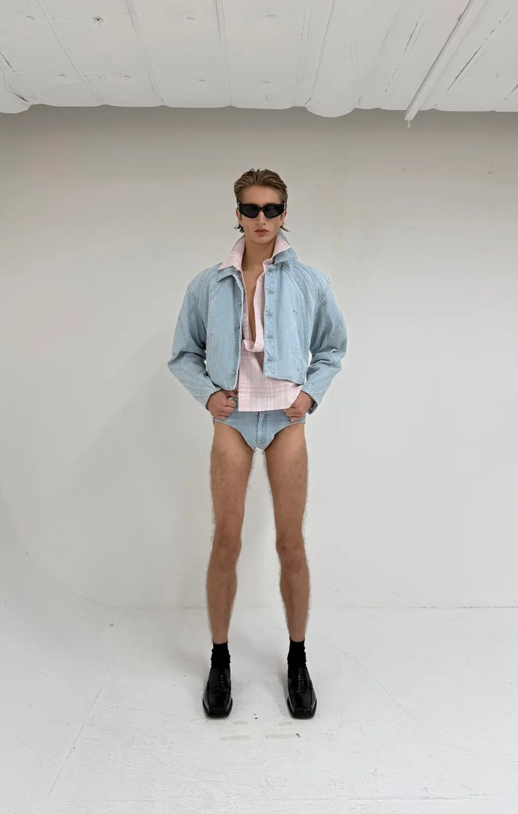 Biker Cut Denim Jacket