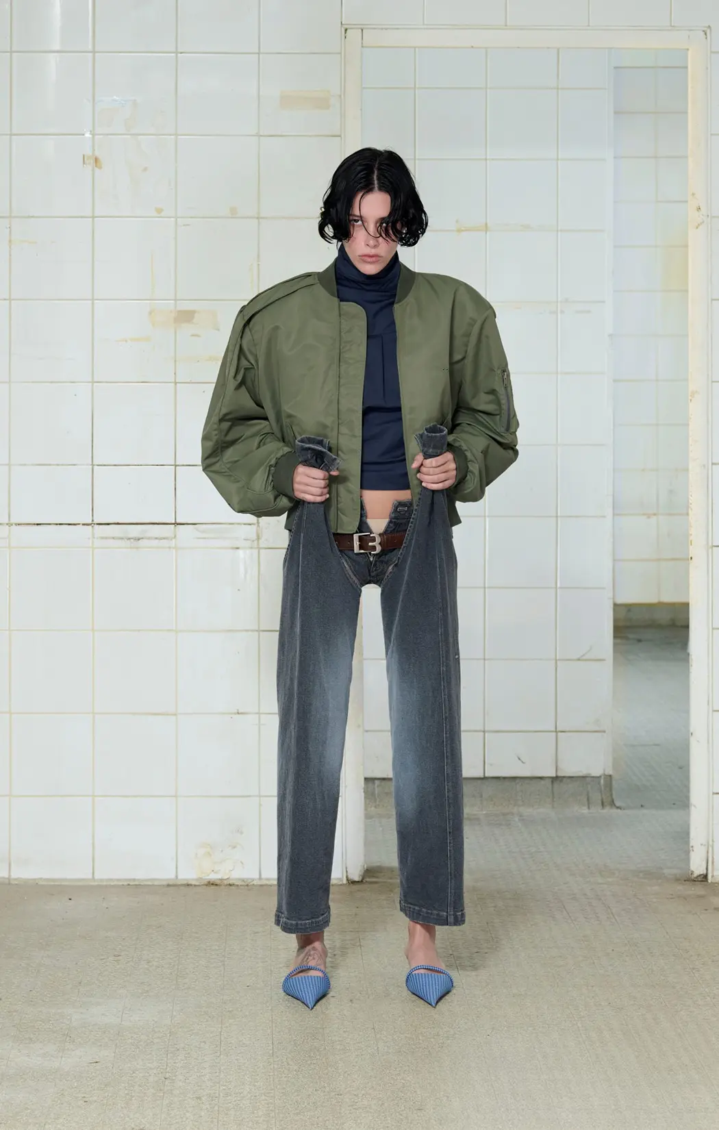 Two Tuck Bomber Jacket