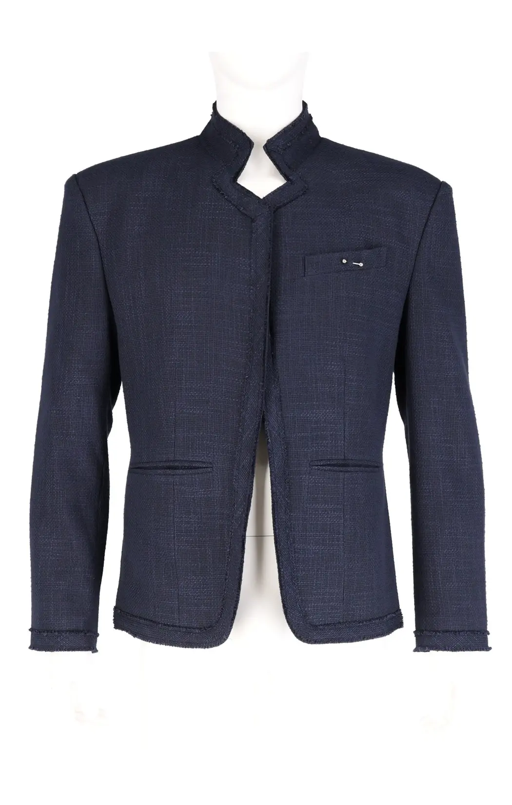 Flat Notchep Lafel Tweed Blazer