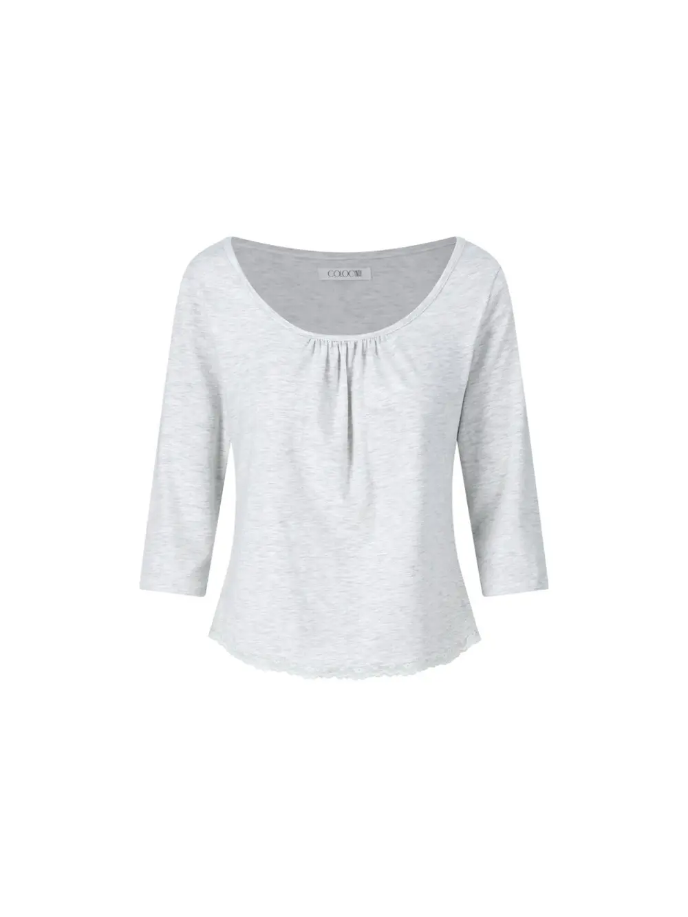 Hana Lace Top (OAT MELANGE)