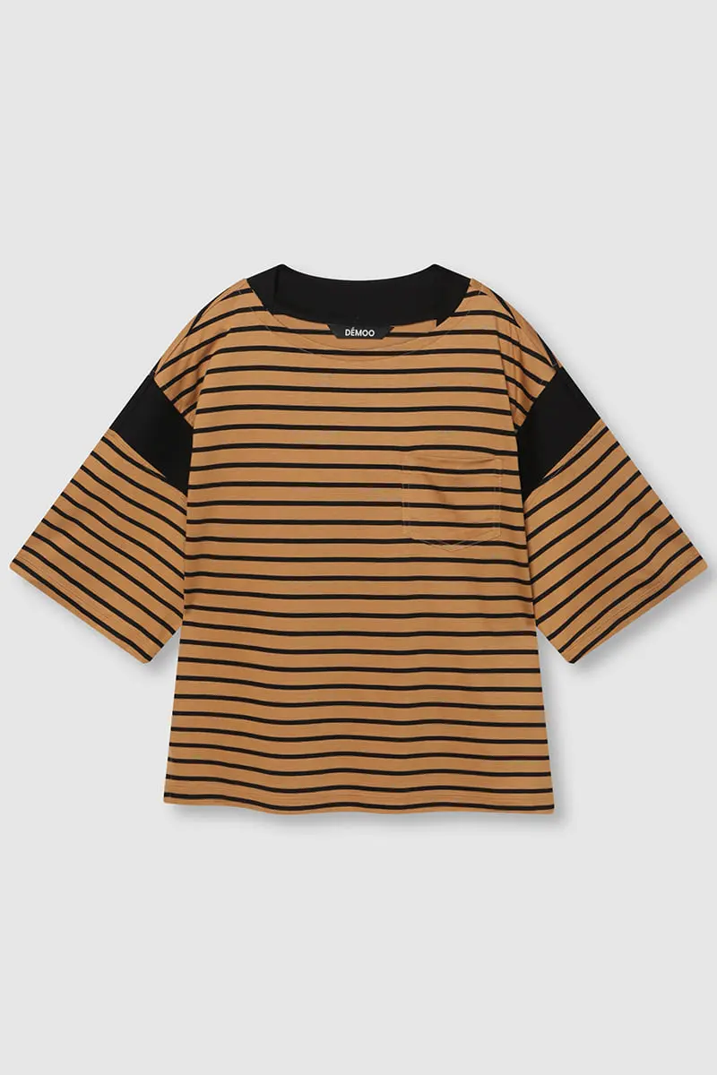 Striped Half-Sleeve Beige PT