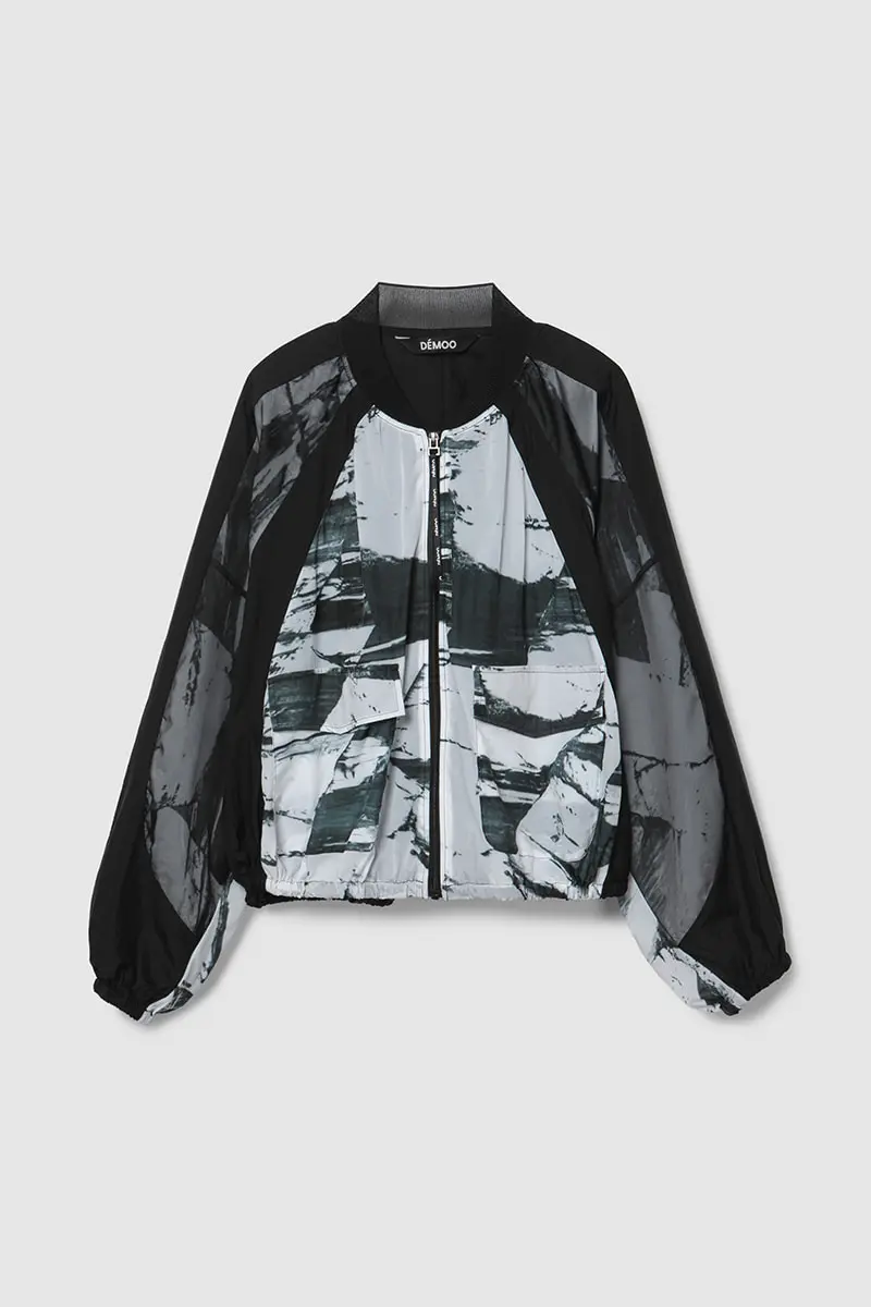 Marble Print Jacket Black PT