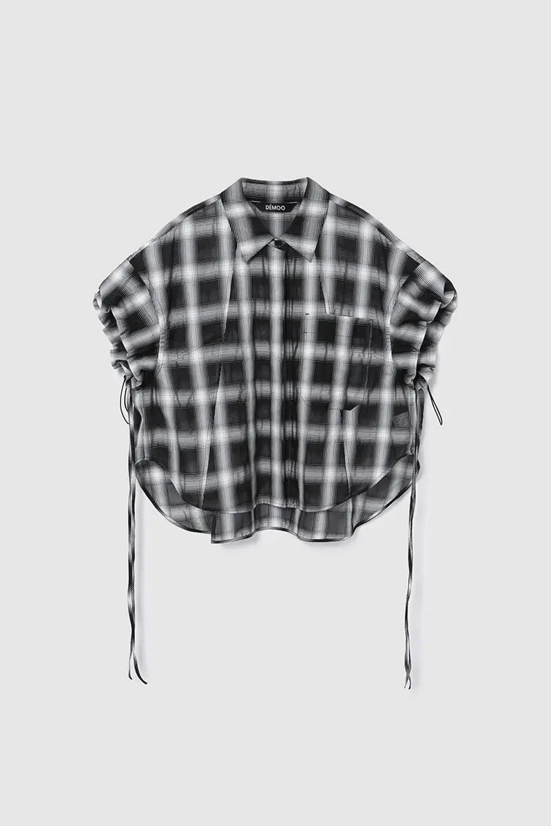 Sheer Check Blouse Black PT