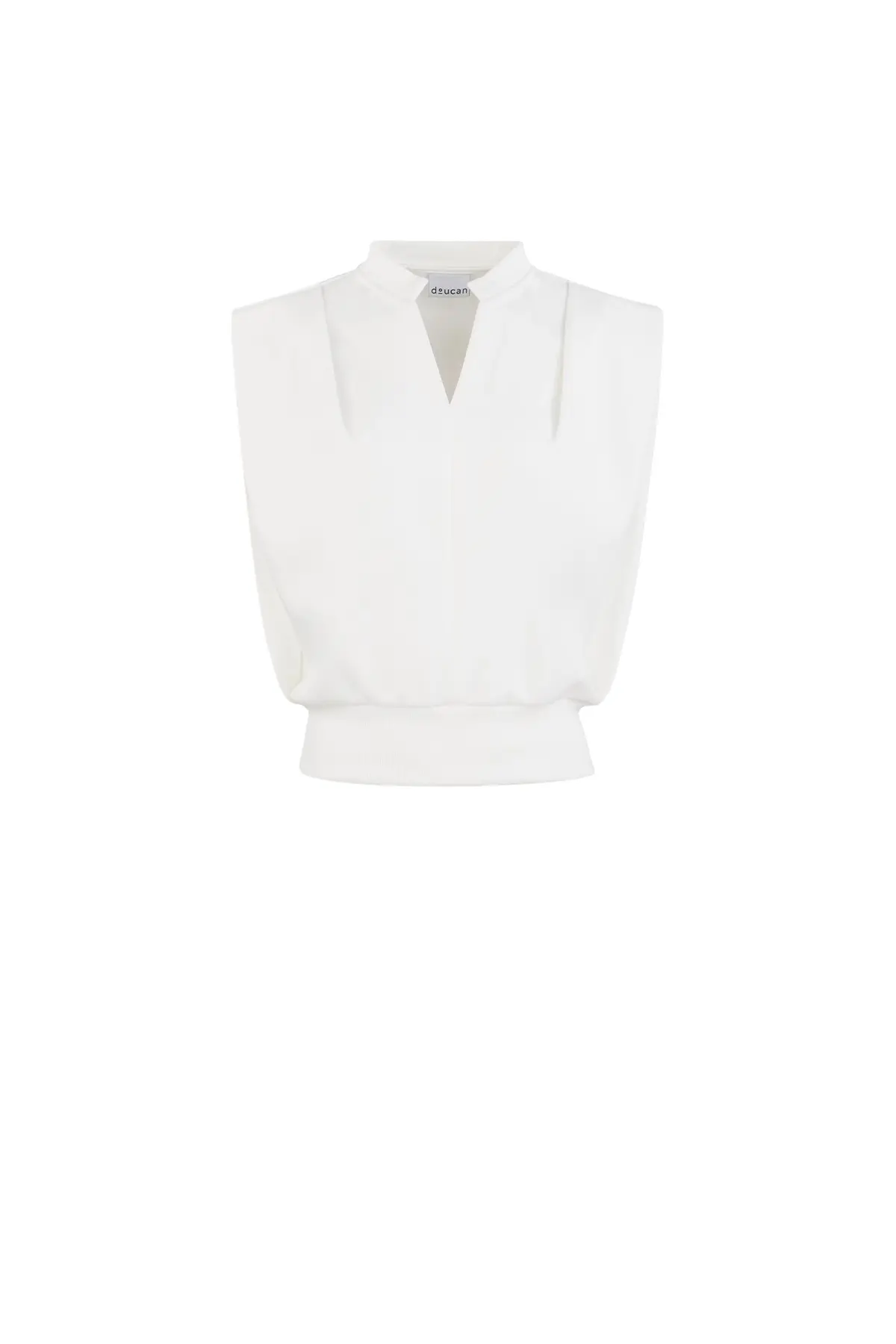 Pintuck V-neck Sweatshirt (W)