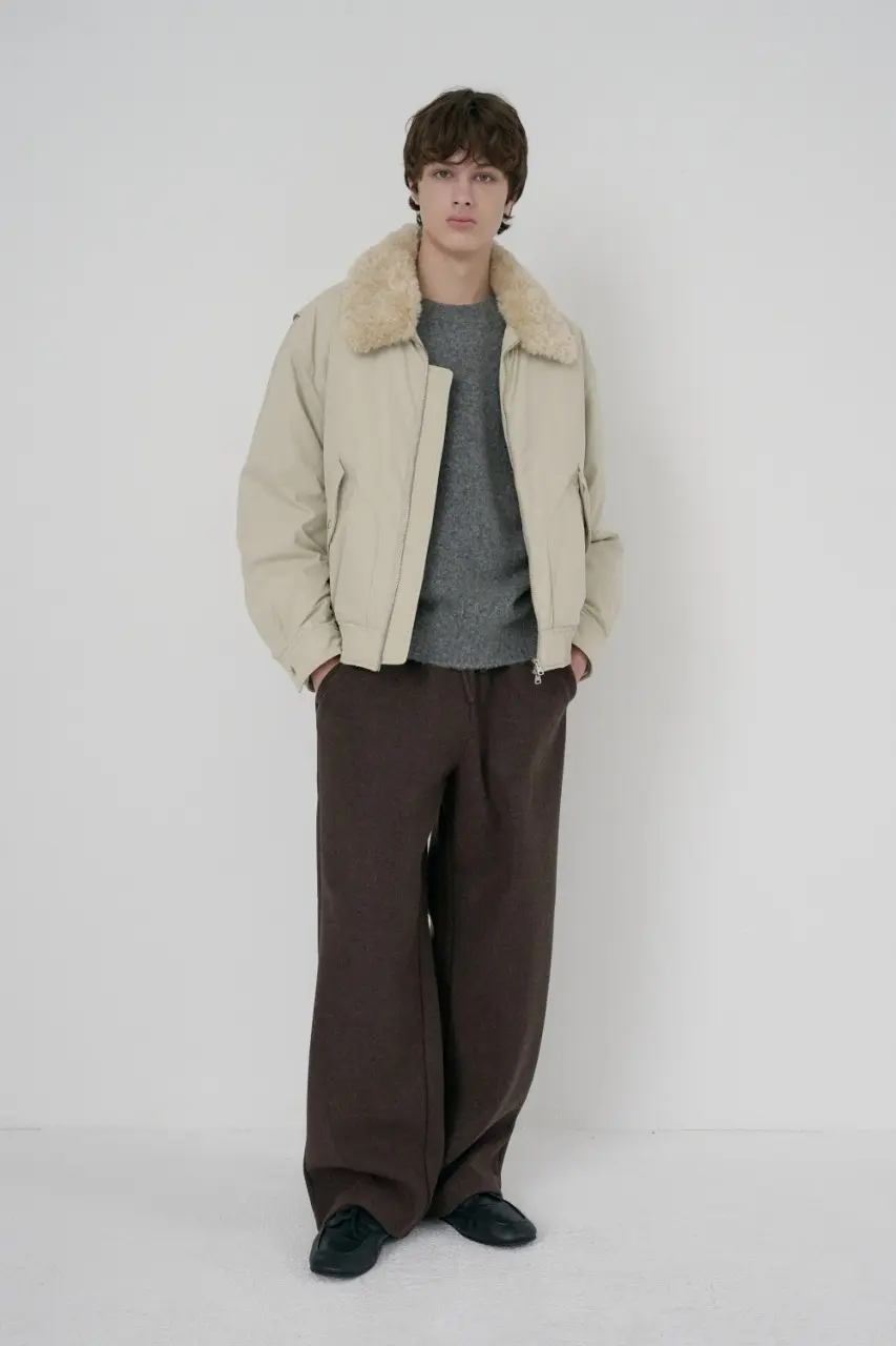 Unisex Jersey Wide Pants (Dark Brown)