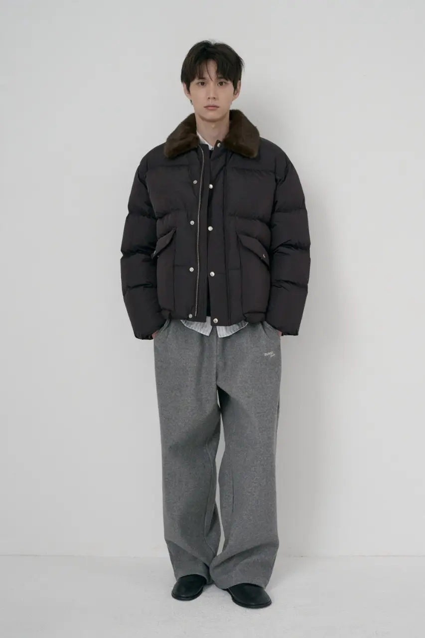 Unisex Jersey Wide Pants (Melange Grey)