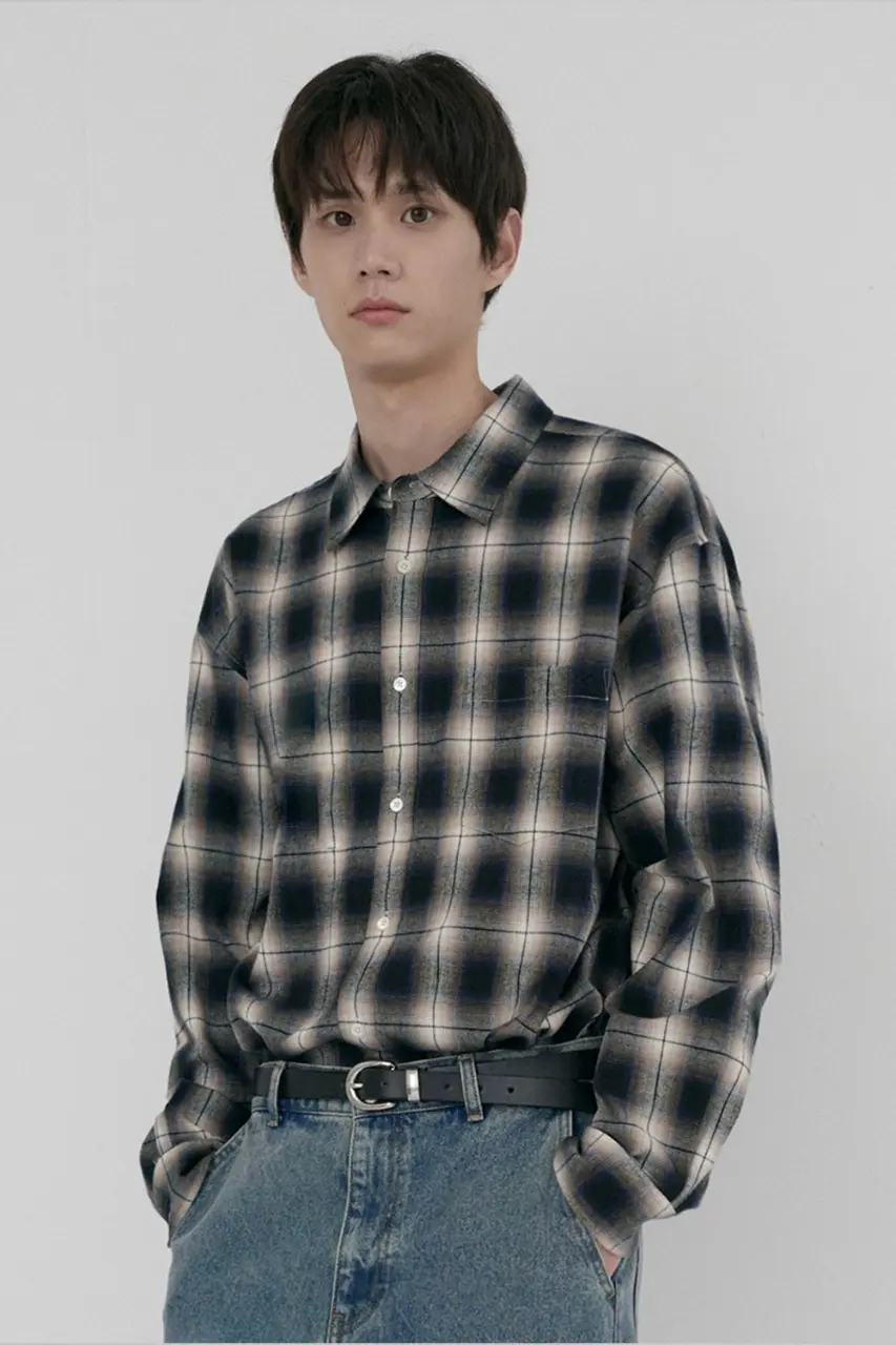Unisex Winter Flannel Checked Shirt (Blue)